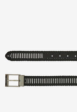 Ferragamo Adjustable Belt with Detachable Buckle Black 670729 ADJ 794390 NERO X 670729