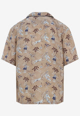 Hawaii Print Short-Sleeved Shirt