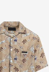 Hawaii Print Short-Sleeved Shirt
