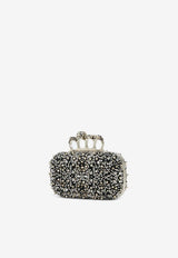 Alexander McQueen Crystal Embellished Knuckle Clutch Black 6762561T115 1000