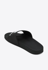 Balenciaga Unity Sports Icon Rubber Slides Black 689031W1SA6/Q_BALEN-1090