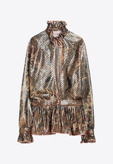 Valentino Voyage Imaginaire Print Pekin Blouse Multicolor 6B0AB7G19AW/Q_VALE-UK1