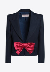 Valentino Bow Cropped Blazer Blue 6B0CEI3298T/Q_VALE-9QL