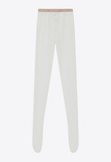 Valentino Logo Lace Tights Ivory 6B0KI03Q9BT/Q_VALE-A03