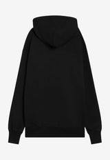 Valentino Chez Logo Print Hooded Sweatshirt Black 6B3MF24I960/Q_VALE-0NO