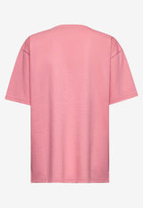 Valentino Chez Valentino Print Crewneck T-shirt Pink 6B3MG24Q95W 259