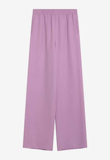 Valentino Wide-Leg Silk Pants Purple 6B3RB6861MM/Q_VALE-R3H