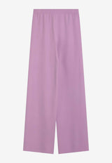Valentino Wide-Leg Silk Pants Purple 6B3RB6861MM/Q_VALE-R3H