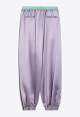 Valentino Wide Pleated Silk Pants Lilac 6B3RB69090E/Q_VALE-QXX