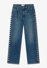 Stella McCartney Popper Studded Faded Jeans Blue 6D04333SQH38_4083