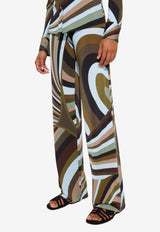 Iride Print Straight-Leg Pants