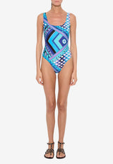 Pucci Vivara Print One-Piece Swimsuit Multicolor
