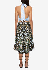 Manuba Print Silk Twill Culotte Pants