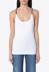 Stella McCartney Chain Embellished Tank Top White 6J03533SPZ67/Q_STELL-9000