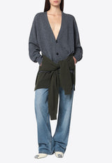 Stella McCartney Wool Cardigan with Crossed Sleeves Multicolor 6K10433S2582/R_STELL-8490