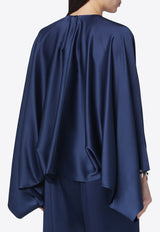 Stella McCartney Pearl-Embellished Crewneck Top Blue