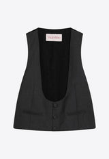 Valentino Classic Wool Vest Gray 6V0CFA65AEQ/Q_VALE-7KC