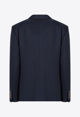 Valentino Single-Breasted Wool Blazer Blue 6V3CEG959EB/Q_VALE-D51