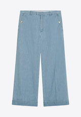 Valentino Washed Wide-Leg Jeans Blue 6V3DD03UALM/Q_VALE-508