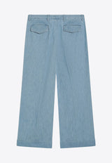 Valentino Washed Wide-Leg Jeans Blue 6V3DD03UALM/Q_VALE-508