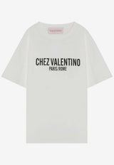 Valentino Logo-Print Crewneck T-shirt 6V3MG16PAPG/Q_VALE-A03