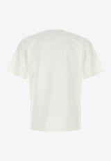 Valentino Chez Logo Print T-shirt White 6V3MG16PAQ9 A03