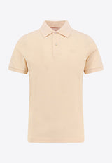 Valentino VLogo Short-Sleeved Polo T-shirt Beige 6V3MH03UAQ7 581