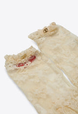 Valentino VLogo Signature Lace Gloves Beige 6W0GD00HNDQ/Q_VALE-YBA
