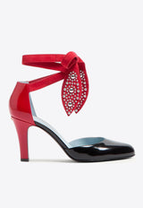 Valentino Foliefoliage 85 Décolleté Leather Pumps Black 6W0S0LT5UTM/Q_VALE-JT0