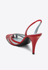 Valentino Impudance 90 Leather Slingback Sandals Red 6W0S0LT6PDY/Q_VALE-JU5