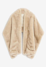 Valentino Faux Fur Scarf Beige 6W2ER027KYA BZ9