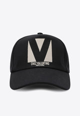 Valentino Chez Logo Print Baseball Cap Black 6W2HDA41WGJ/Q_VALE-9LP