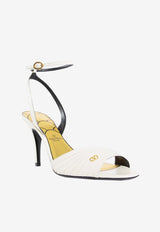 Valentino Ladycrush 85 Leather Sandals White 6W2S0LD0DDT 098