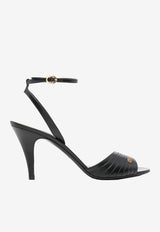 Valentino Ladycrush 85 Leather Sandals Black 6W2S0LD0DDT 0NO