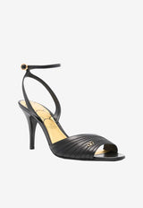 Valentino Ladycrush 85 Leather Sandals Black 6W2S0LD0DDT 0NO