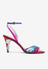 Valentino Ladycrush 85 Satin Sandals Multicolor 6W2S0LD3CXN R3A