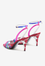 Valentino Ladycrush 85 Satin Sandals Multicolor 6W2S0LD3CXN R3A