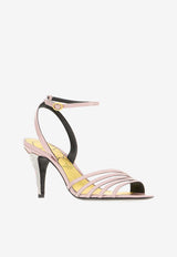 Valentino Ladycrush 85 Patent Leather Sandals Pink 6W2S0LD3SWK R3E