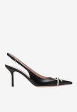 Valentino Bepoiny 80 Leather Slingback Pumps Black 6W2S0LQ1DAL 790