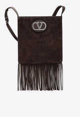 Valentino Nellcote VLogo Fringed Messenger Bag Brown 6Y2B0D26SZX/Q_VALE-6U7