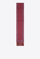 Valentino Chamber Silk Bandana Fringed Scarf Red 6Y2E600ARME RDM