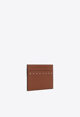 Valentino Rockstud Grained Leather Cardholder Brown 6Y2P0V18PDX HG5