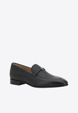 Valentino VLogo Leather Loafers Black 6Y2S0J83ZWD 0NO