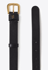 Valentino VLogo Leather Belt Black 6Y2T0SD7DHP 0NO