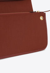 Herbag 31 in Rouge H Canvas and Vache Hunter with Gold Hardware