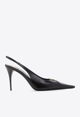 Babylone 90 Slingback Pumps in Smooth Leather