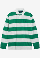 Polo Ralph Lauren Striped Long-Sleeved Rugby Polo T-shirt Green 710717116502CO/S_POLOR-BC