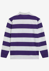 Polo Ralph Lauren Striped Long-Sleeved Rugby Polo T-shirt Purple 710717116505CO/S_POLOR-CO