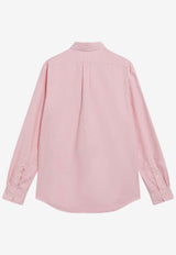 Polo Ralph Lauren Logo Embroidered Oxford Shirt Pink 710792041003CO/S_POLOR-PI