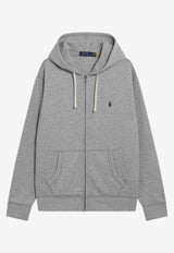 Polo Ralph Lauren Logo Embroidered Zip-Up Hoodie Gray 710813297002UCO/S_POLOR-AH